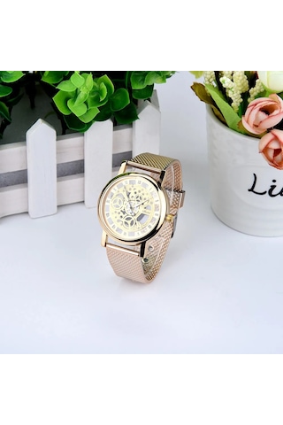 Saatler Bilezik Kuvars Saatler Manyetik Saat Bayan Spor Elbise Pembe Kadran Kol Saati Diğer