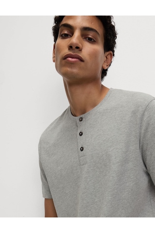 Marks & Spencer Henley Pijama Takımı T07000093 Gri