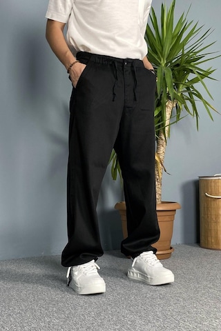 Beli Ve Paçası Bağcıklı Baggy Pantolon 001