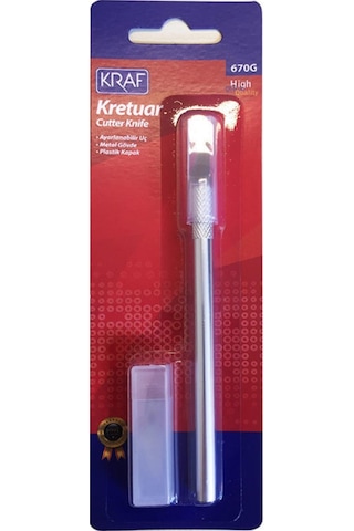 Kraf Kretuar Bıçağı Metal Saplı 3 Yedek Uç