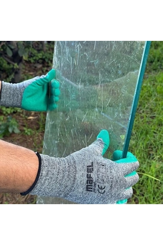 Mafel Mf 080 Lateks Kaplı Yeşil Camcı Eldiven No:10 Xl - 10'lu Ekonomik Paket