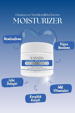 Vasada Onarıcı Nemlendirici El ve Yüz Cilt Bakım Kremi 100 ML