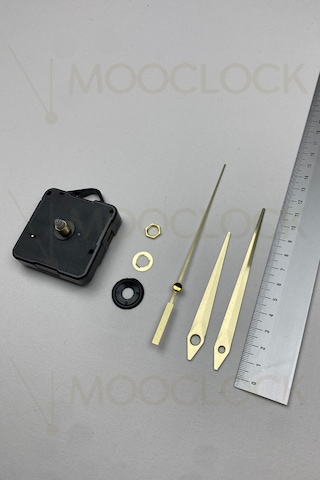 Saat Mekanizması, Akar Sessiz Duvar Saati Mekanizması, 14 Mm Şaft Askılı Kısa Gold