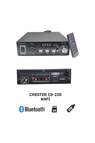 Bluetooth Mini Stereo Amfi - Usb Sd Kart Okuyucu Hoparlör Anfisi - Kumandalı Ev Ofis Ses Sistemi