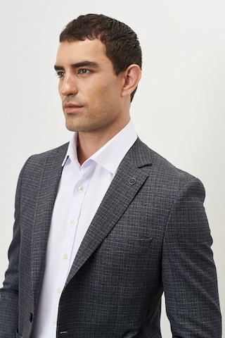 AC&Co / Altınyıldız Classics Erkek Antrasıt Ekstra Slim Fit Dar Kesim Mono Yaka Desenli Takım Elbise - Antrasıt Antrasit