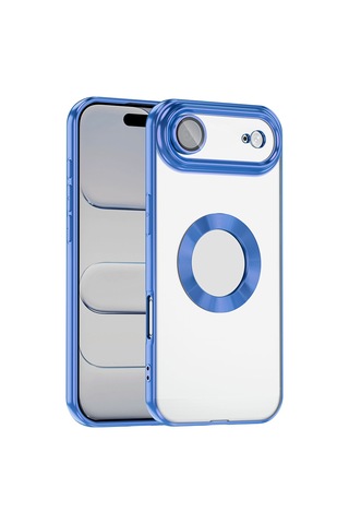 Zore Apple iPhone Uyumlu 17 Air Kılıf Kamera Korumalı Logo Gösteren Zore Omega Kapak - Lila