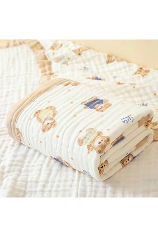 Aurora Banyo Havlusu Altlıkanlısaf Pamuklu Gazlı Bezocuk Banyo Havlusu Bebek Battiyesi Beyaz