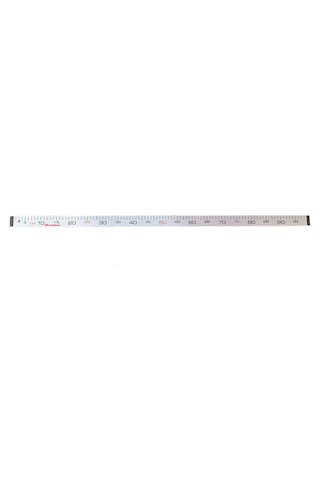 Ahşap Manifatura Cetveli Paslanmaz Demirli 1 Metre 100cm Beyaz Ağaç