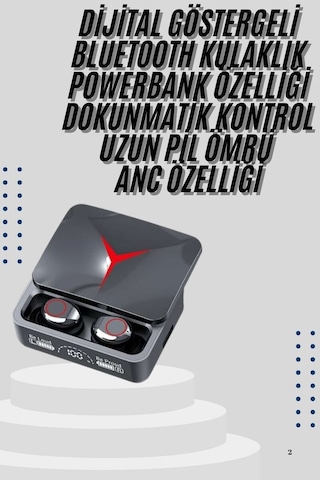 Kablosuz Bluetooth Kulaklık Powerbank Özellikli Göstergeli Hd Mikrofon 1