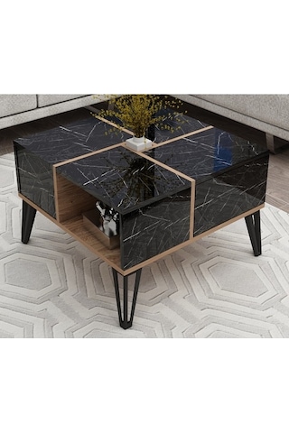 Orta Sehpa Nova Mermer Desen Meşe