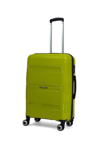 Lucas Polipropilen Kırılmaz Valiz, Orta Boy Neon Yeşil