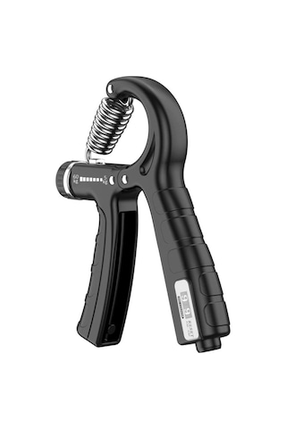 Exeo Sertlik Ayarlanabilir 5-60 KG Direnç Sayaçlı El Egzersiz Yayı Siyah