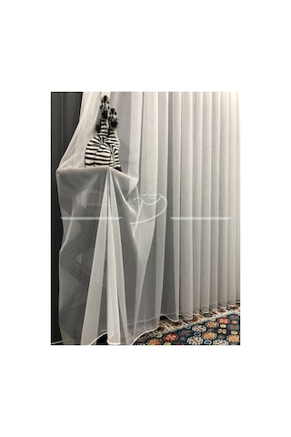 Lüks Üst Kalite Nesli Tül, Bambu Tül, Düz Tül, Çizgili Tül,salon Tülü, Sık Pile Kırık Beyaz