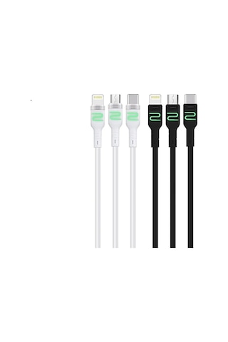 Sunix Sc45 / 46 / 47 3.4 Amper Hızlı Şarj Ve Data Kablosu Led Işıklı 2