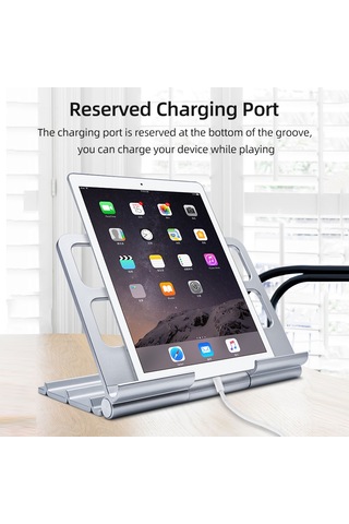 Xindoker Siyah Çift Kollü Telefon Ve Tablet Tutucu, Masaüstü Katlanabilir, Sabit Konstruksiyon, Kolay Saklama, Geniş Uygulama Alanı