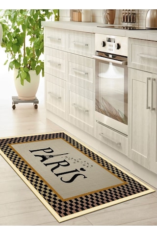 Paris, Kaymaz Dökülmez Deri Taban Mutfak Halısı