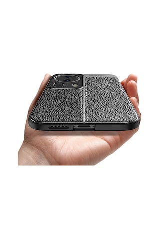 Xiaomi Uyumlu Mi 13 Lite Kılıf Zore Deri Görünümlü Niss Silikon Kapak