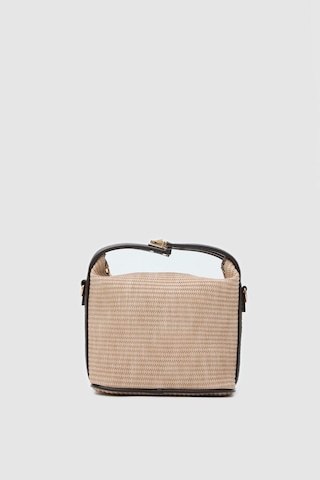 Shule Bags Hobo Hasır Çapraz Çanta Bej Bej