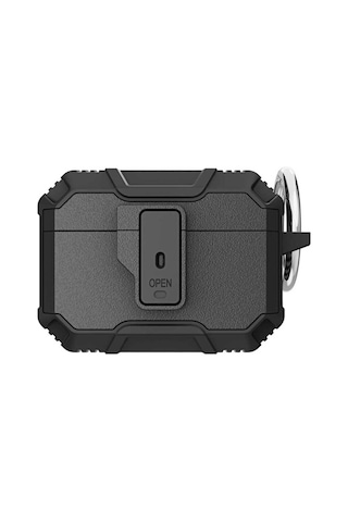 Apple AirPods Uyumlu Pro Kılıf Zore Airbag 27 Silikon Siyah
