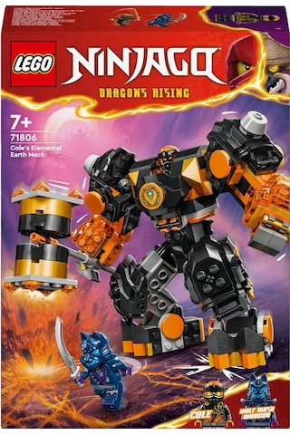 LEGO® Ninjago Cole’un Toprak Elementi Robotu 71806 7+ Yaratıcı Oyuncak Yapım Seti - 235 Parça