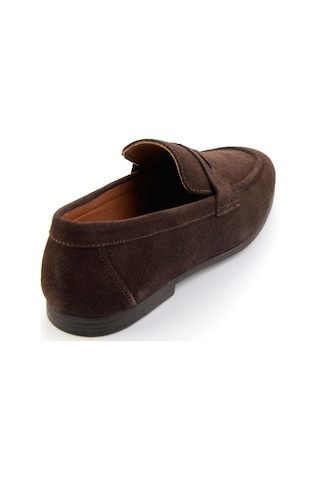 Kahve Hakiki Deri Erkek Loafer Ayakkabı E01594456402 Kahve