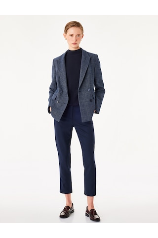 Koton Cepli Düğmeli Slim Fit Normal Bel Cigarette Pantolon Lacivert 7wak40014uw