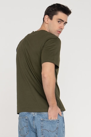 Jack & Jones Erkek Gögüs Logo Baskili %100 Pamuklu Tişört - Stars - 12255031 Forest Night