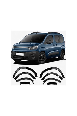 Fiat Doblo 2023 Ve Sonrası Uyumlu Çamurluk Dodik Seti 8 Parça Abs Parlak Siyah
