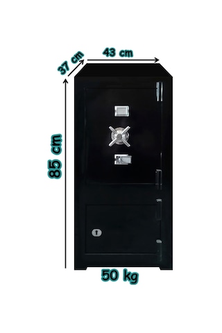 Ev Ve Ofis Tipi Çelik Para Kasası 85 Cm 50 Kg Güvenli Para Kasası