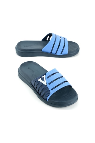 Gezer Erkek Yazlık Eva Islak Zemine Uygun Günlük Ev Bahçe Havuz Banyo Terlik Lacivert-mavi Lacivert - Mavi