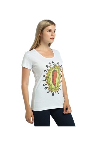 Bant Giyim - Red Hot Chili Peppers Beyaz Kadın T-Shirt Tişört