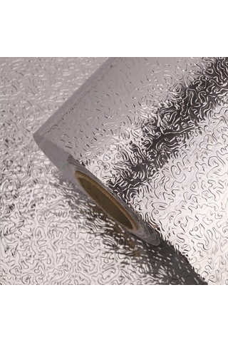 Gajeena Alüminyum Folyo Mutfak Sticker, Suya Yağa Dayanıklı, Isıya Dayanıklı, Kendinden Yapışkan, Camurluk Önleyici, Gümüş Portakal Kabuğu Deseni, 0.4m X 2m