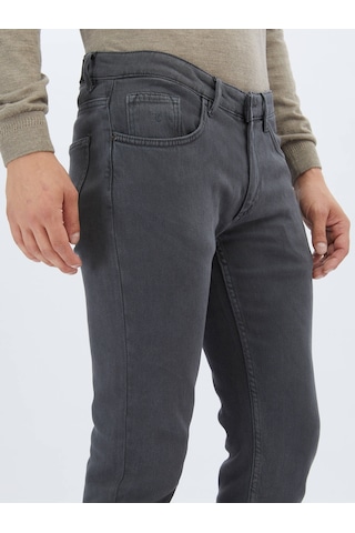 Kip Antrasit Dokuma Slim Fit Casual Pamuk Karışımlı Pantolon Antrasit