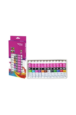 Red Apple Tüp Yağlı Boya Seti 12 ML 12'li 35 x 50 CM Tuval Seti