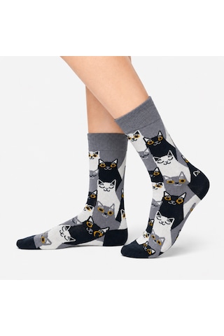Carnaval Socks Sokak Kedileri Temalı Soket Çorap Çok Renkli