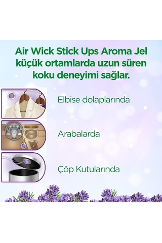 Oda Kokusu Stick Up Dekoratif Jel Lavanta 3'lü Paket Lavanta