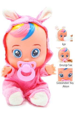 Ağlayan Ve Konuşan Et Bebek 20 Cm Su İçen Bebek Oyuncağı 3+ Yaş Pembe Ağlayan Ve Konuşan Et Bebek 20 Cm Su İçen Bebek Oyuncağı 3+ Yaş Pembe