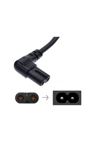 Ac 90 Derece Power Güç Kablosu L Tipi 90 Tv Radyo Teyip Fişi 2m