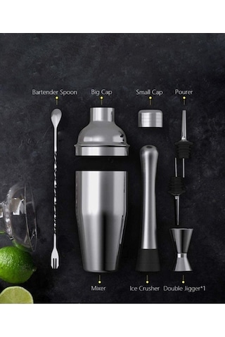 6 Parça Kokteyl Seti 750ml Avantajlı Shaker Paketi