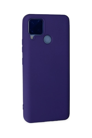 Uryport Realme C15 Kılıf Nano İçi Kadife Silikon - Mor