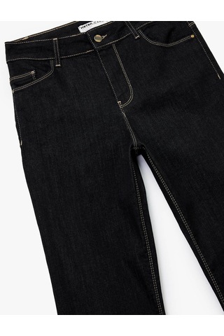 Koton Flare Yüksek Bel İspanyol Paça Koyu İndigo Kadın Jean Pantolon 6wal40015md Koyu İndigo