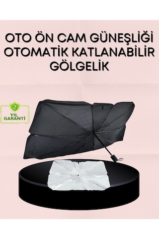 Northcity Uv Korumalı Şemsiye Tipi Oto Güneşliği - Geniş Araç Uyumu, 125x65 Cm