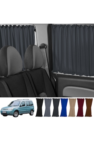 Pandami Citroen Berlingo 1.nesil 1996-2009 Uyumlu Füme Raylı Oto Perde Takımı