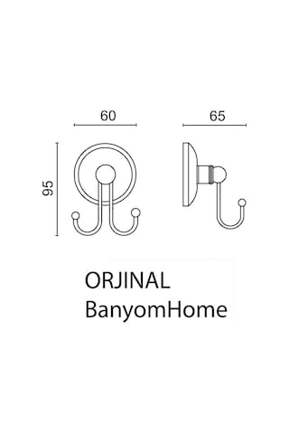 Çelik Banyo Paslanmaz Pirinç Bella Bornozluk Askılık Gri