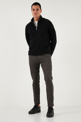 Buratti Streç Pamuklu Slim Fit Normal Bel Dar Paça Jeans Erkek Kot Pantolon 1115C24Napoli Füme