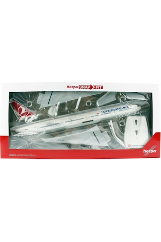Herpa 613057 1/200 Ölçek, B777-300er Turkish Airlines Tc-ızmir, Snapfit, Sergilemeye Hazır Model Yolcu Uçağı-55352