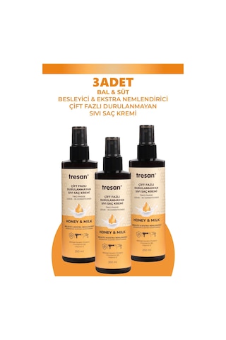 Tresan Bal Süt Durulanmayan Saç Kremi 250 Ml 3 Adet