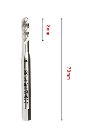 Mte M5x0,8 Normal Vidalı Helis Kanallı Makina Kılavuzu Hss - E Dın 371/c