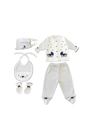 Sema Baby 5'li Set - Mavi Beyaz
