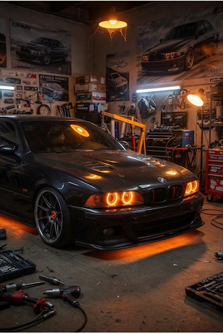 Bmw E39 Led Angel Halka Seti Amber Turuncu Renk Premium Görüntü
